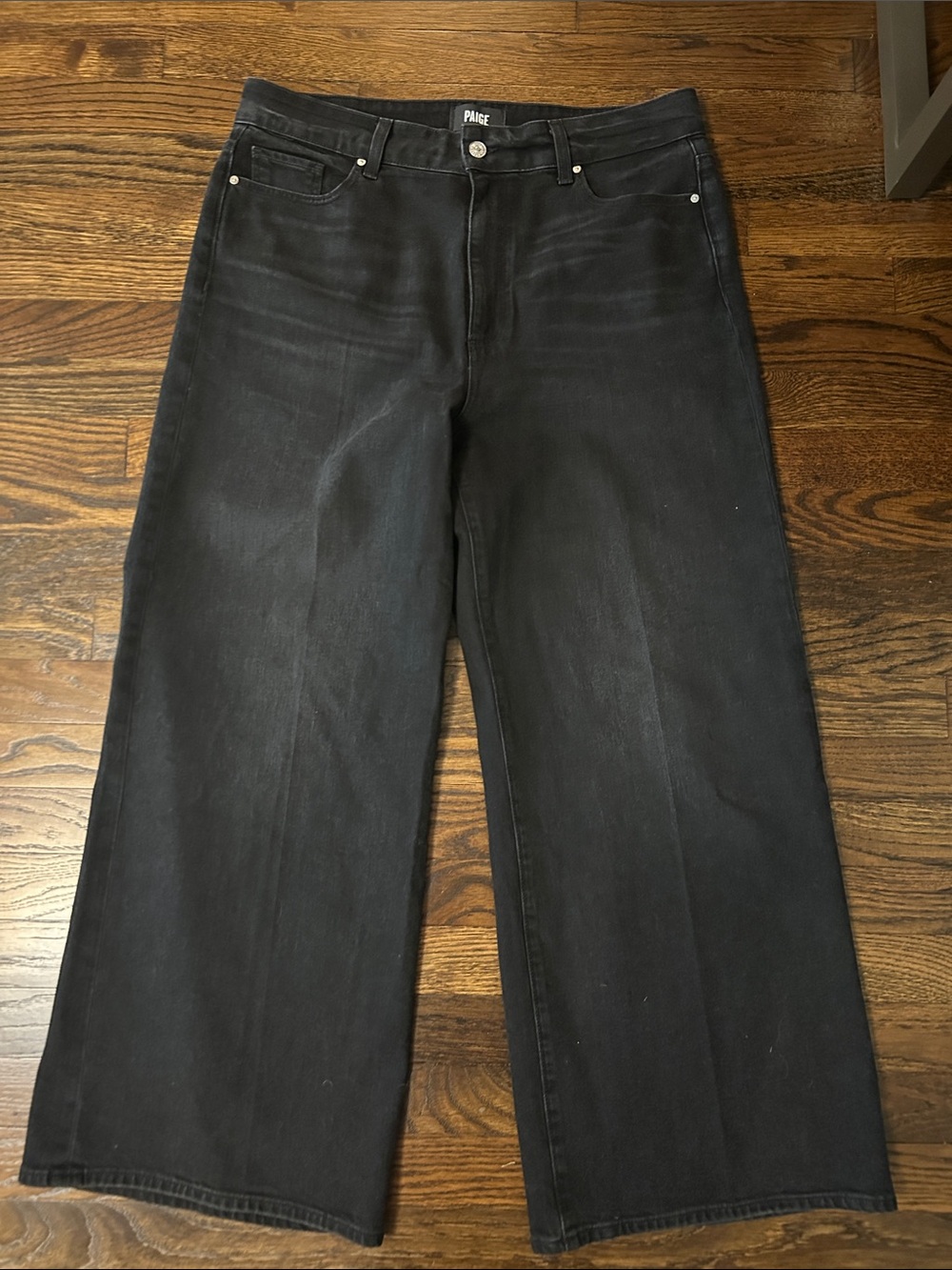 Paige Anessa Wide Leg Jean Black Wash NWOT